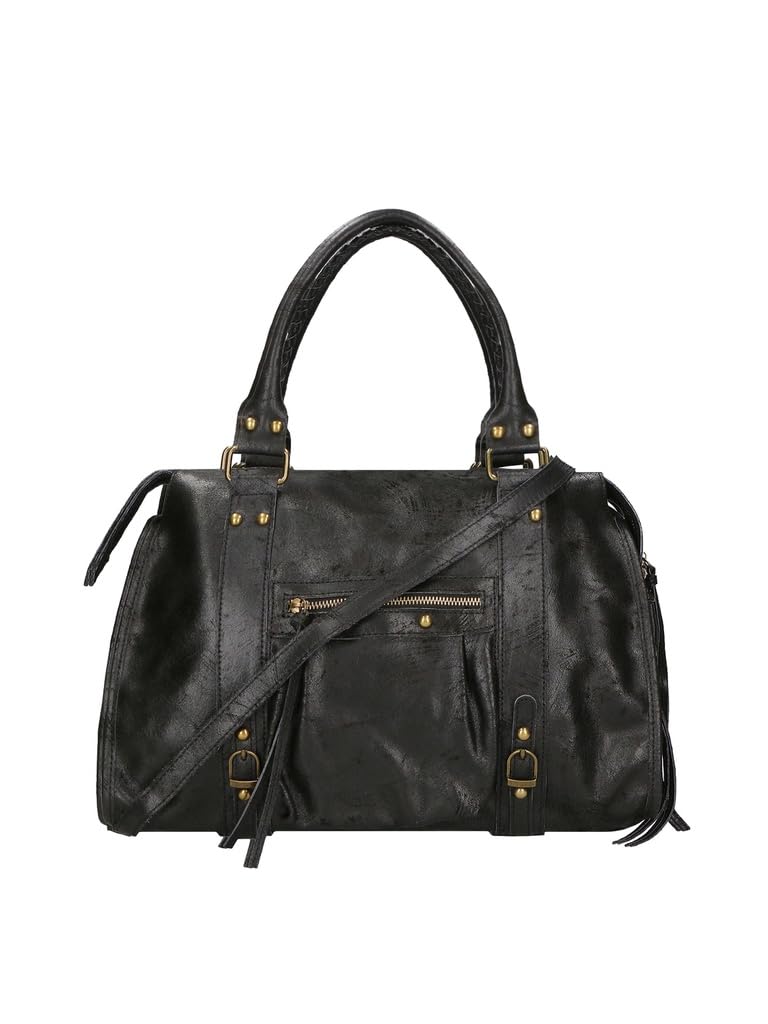 Gave Lux Sac à Bandoulière Femme en Cuir Véritable, Fait Main en Italie - Grand Sac Élégant Pour Usage Quotidien - Design Italien Authentique GLX220609023FBG-PARENTS 41 x 28 x 13 cm