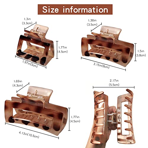 Kavya Pinze per Capelli Grande, 3 Pezzi Durevole