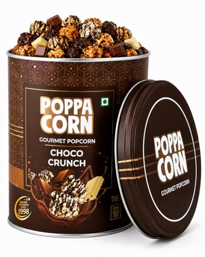 Image of POPPACORN Gourmet Popcorn, Tin Pack (150g, Choco Crunch)