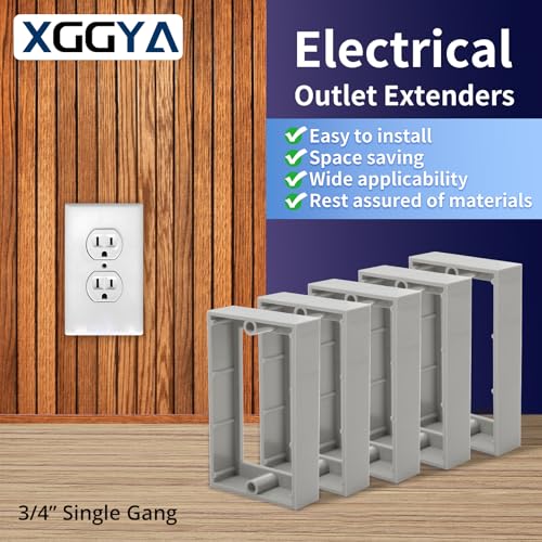 Image of Single Gang Receptacle Outlet Box Extenders 3 /4 inch,Gray,Pack of 1