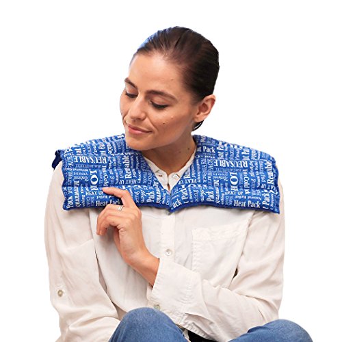 HTP Relief Dual Therapy Microwave Heating Pad for Neck and Shoulders  A Plush Microwavable Heating Pad with Relaxing All Natural Lavender Blend - Relieve Back Pain, Shoulders Pain, Tension & Stress.