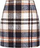 Style : mini jupe décontractée à carreaux en flanelle, mini jupe rétro à carreaux pour adolescentes/femmes/étudiants/enseignants.