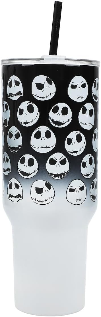 Bioworld Nightmare Before Christmas Jack Skellington 40 Oz Stainless Steel Tumbler - Image 3