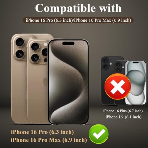 Image of YWXTW Camera Lens Protector for iPhone 16 Pro Max, Camera Lens Protector iPhone 16 Pro, Night Shooting Mode, Anti Scratch HD Clear, 9H Hardness 5 Pack