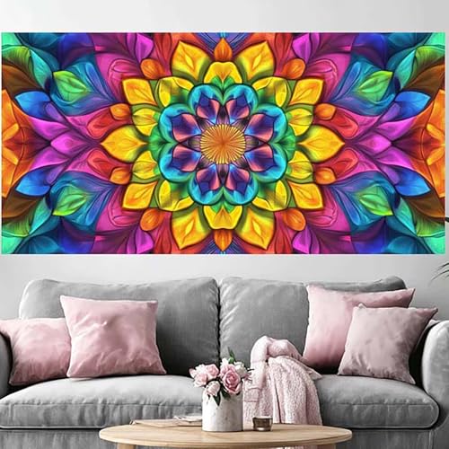 Peinture Diamant Mandala 5D Full Drill Strass avec Canvas Adhésif