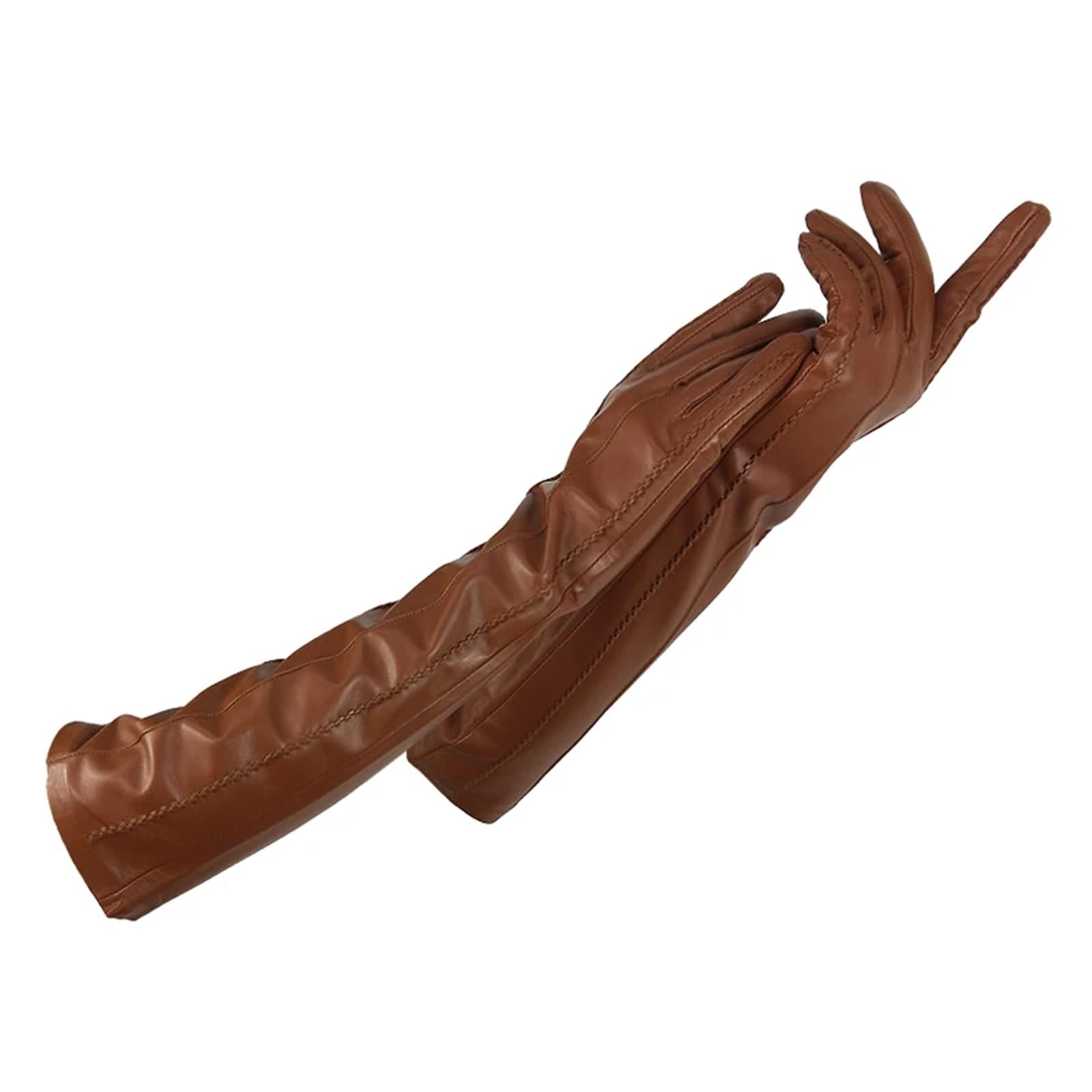 Guantes Largos Mujer Guantes de mujer Forro cálido invierno largos Codo Manga brazo Cuero
