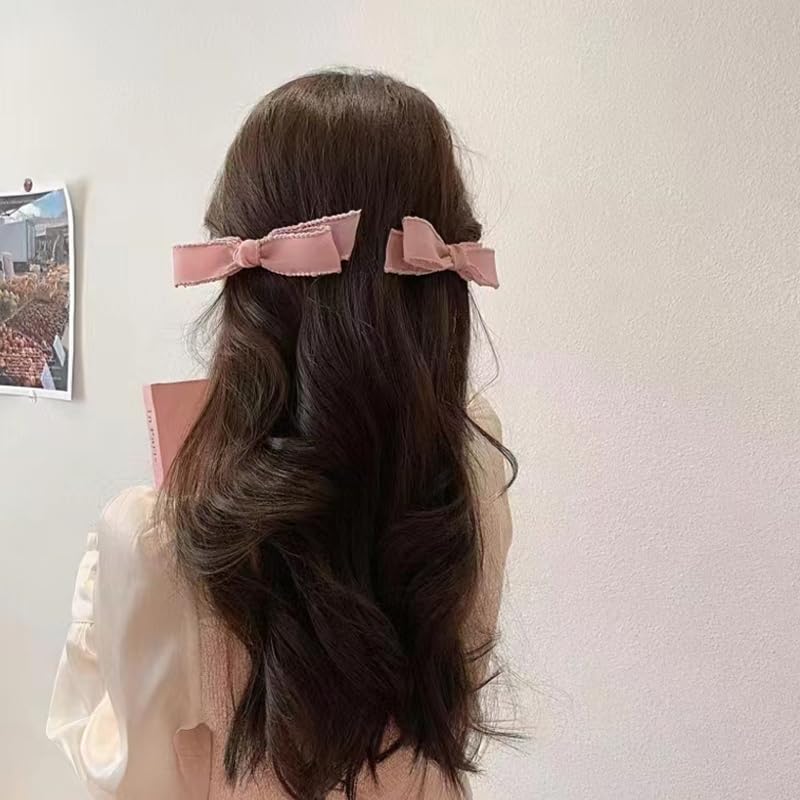 Miniatura 7 de Pinzas para el cabello con lazo, accesorios para mujeres y niñas, lazos de gasa, pasadores para el pelo para adolescentes, pinzas de lazo de