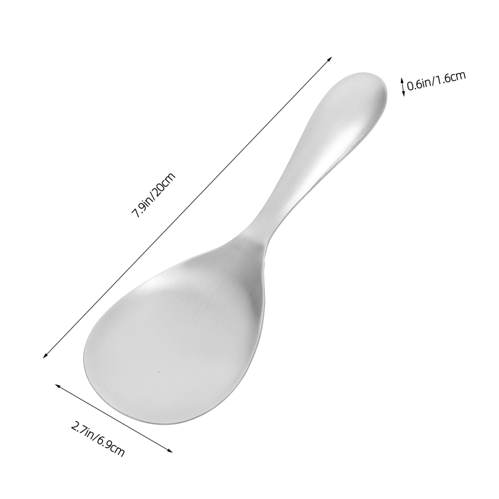 VALICLUD 2Pcs Stainless Steel Rice Spoons Non Stick Kitchen Serving Utensils for Home Hotel Use Easy to Clean Rice Scoopers Heat Resistant Silver Spoons