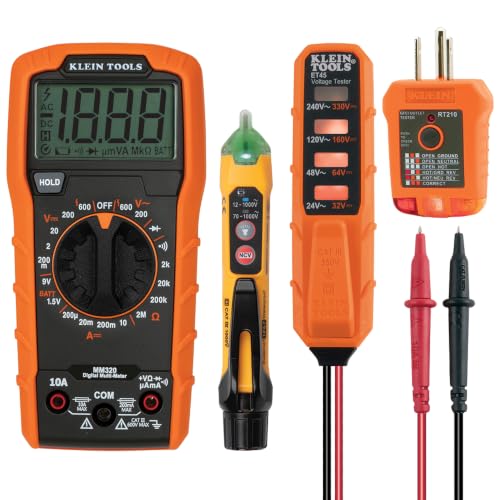 Klein Tools MM320KIT Digital Multimeter Electrical Test Kit...