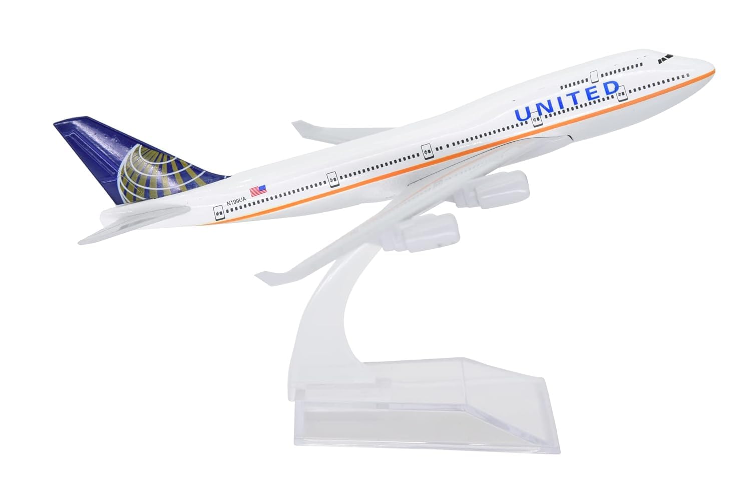 Toytle United Airlines B747 16Cm Diecast Model Aircraft, Multicolor - Image 2 thumbnail