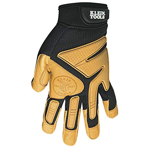 Klein Tools 40220 Journeyman Leather Gloves, Medium #TOP2