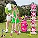 Toddler Golf Set- Upgraded Kids Golf Clubs with 4 Balls, 2 Practice Holes and 1 Putting Mat, Indoor & Outdoor Sport Toys for Toddlers 2 3 4 5+ Years Old Educational Mini Golf Play Set Easter Gifts