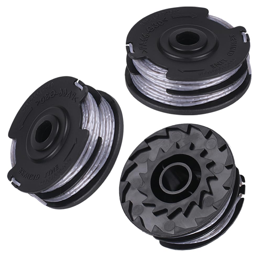 3Pcs Replacement Strimmer Line, Compatible with Bosch Advanced GrassCut 36, Art 30-36 LI, Art 24/24+, Art 27/27+, Art 30/30+ – Standard Double Autofeed Nylon Spool Wire