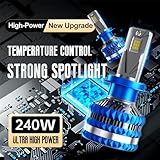 JZ 880/881/H27 LED Bulbs with 7-Blade Cooling Fan 240W Superpoint Light 96000LM Per Pair 6000K White - Pack of 2 - Image 5