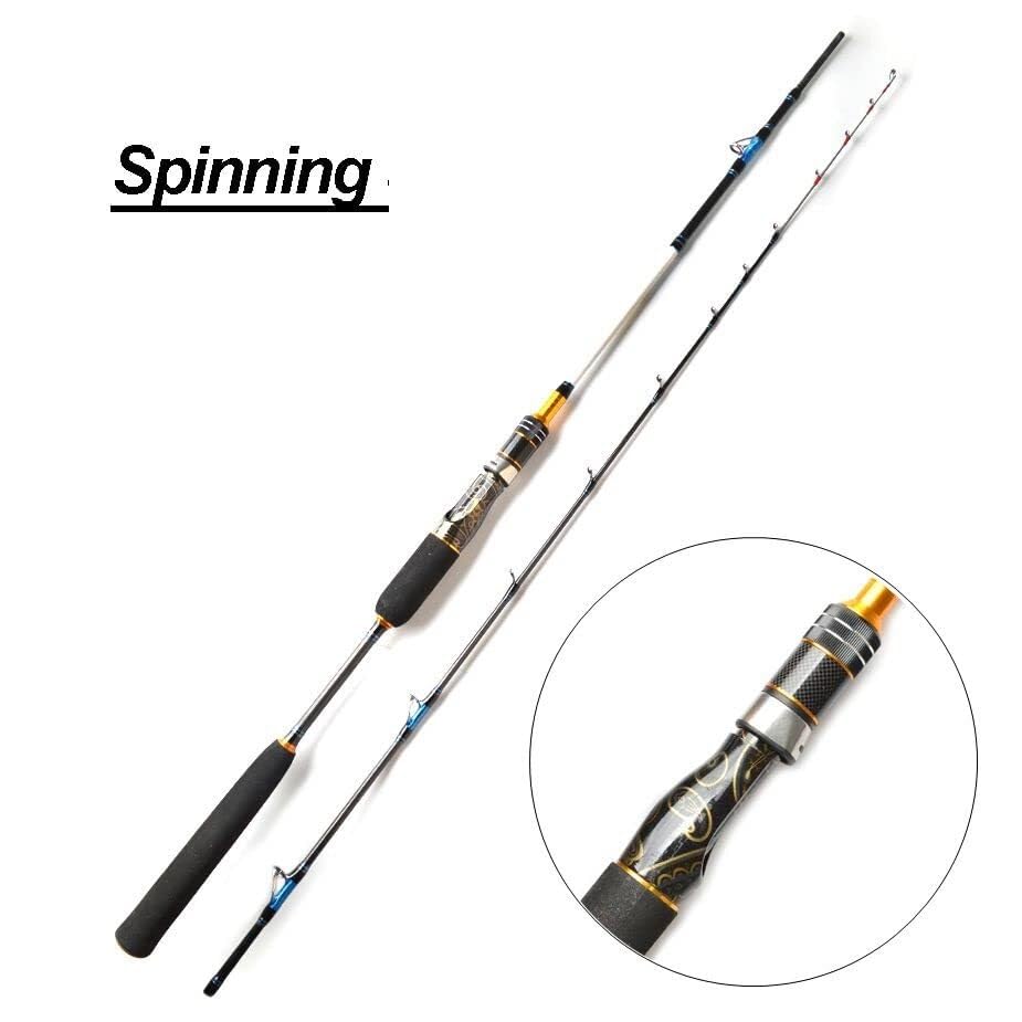 Canna da Pesca Canna da Pesca 1.8m 2.1m Jig Richiamo 30-150g Sezioni Punta in Lega di Titanio Mare Barca in Carbonio Jigging Casting