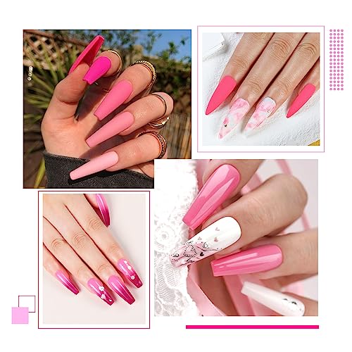 INPING UV Nagellack Rosa, 6 Farben Anny Gel Nagellack Pink, Soak-Off UV Gel Polish Geeignet für Anfänger Kunst Salon DIY, 8 ML