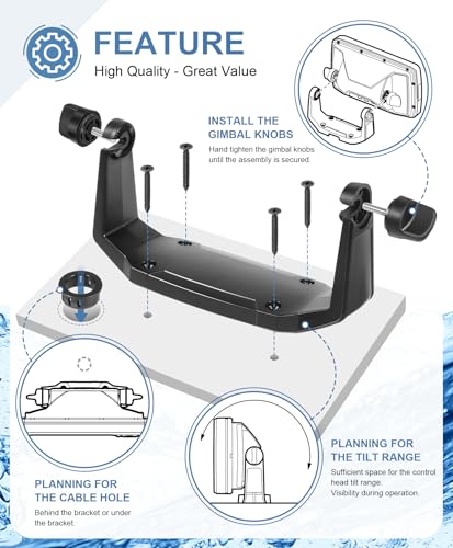 Image of Replacement Gimbal Mount Kit 740146-1 for All Hummingbird Helix-7 Series, Except Helix 7 G4N Models