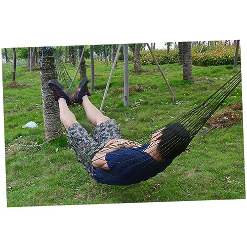 CORHAD Outdoor Nylon Seilhängematte Netzhängematte mit Gestell Stabile 120 Kg Tragkraft Leicht Trocken Camping Wandern Garten Reise