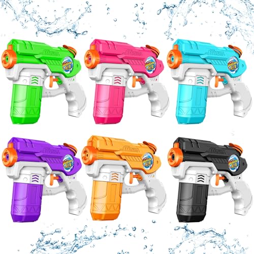 Water Guns for Kids Adults, 6 Pack Squirt Guns Soaker Blaster 220...