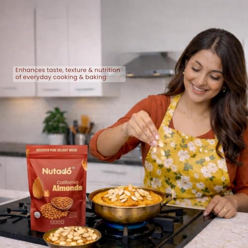 Image of NUTADO Premium California Almonds 500g | Whole Natural Badam Giri | High Protein, High Fibre & Vitamin E | Crunchy Healthy Dry Fruits | Daily Nutrition