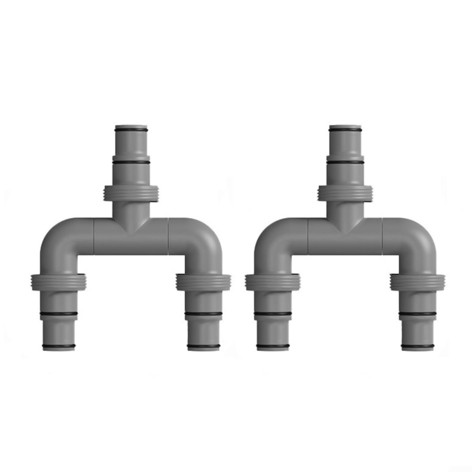 LatoYard T-Shaped Pool Hose Connector 38mm & 32mm, Compatible with and Sand Filters, Weather-Resistant Adapter for Efficient Water Circulation(1.5in three)