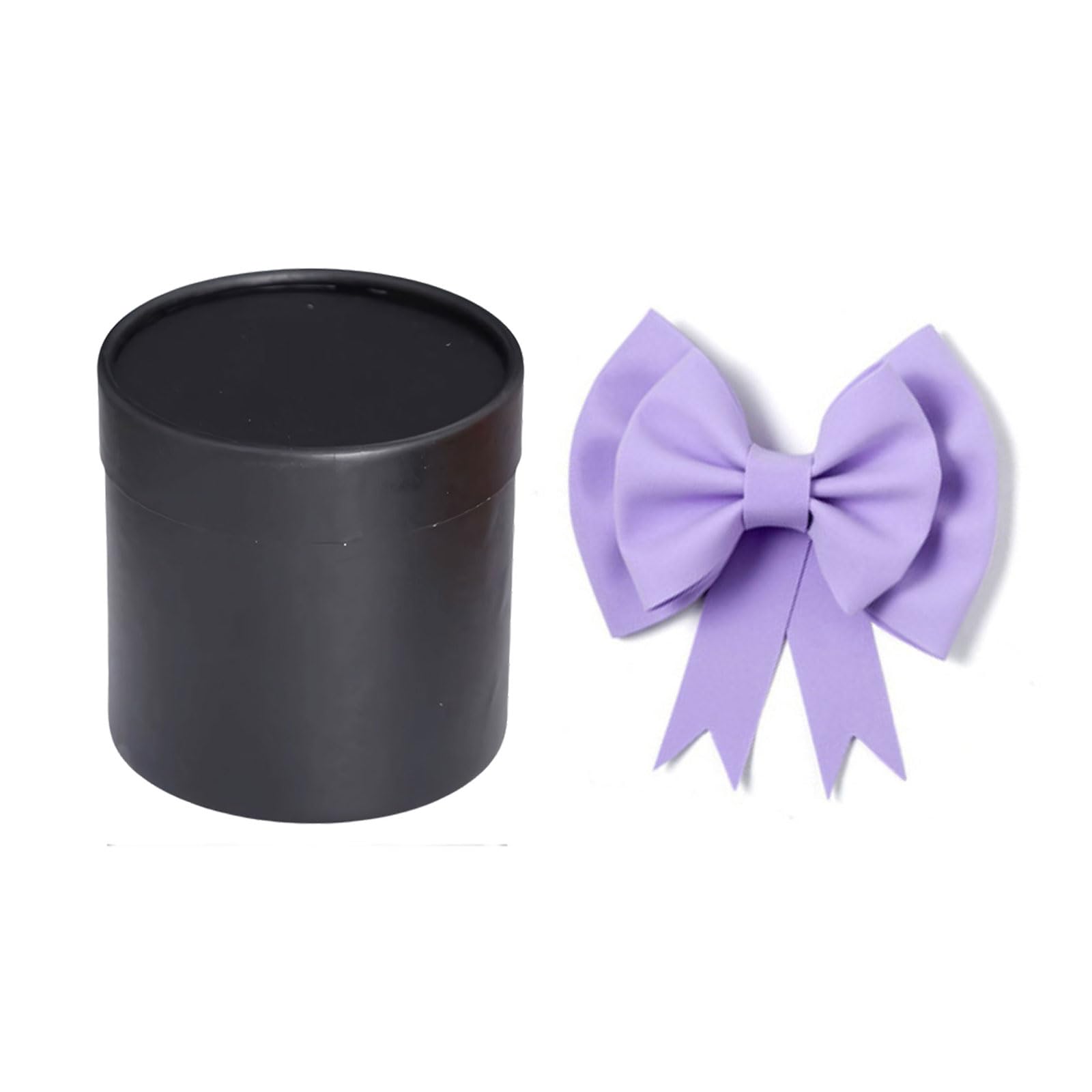 LUCKGONI Pack Of 1 Handmade Flowers Arrangement Bucket with Random Bows Small Round Paper Bucket for Homes Decors & Party Kind