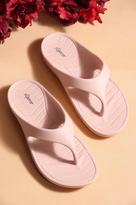 Image of SLIPOVER Flip Flop (W Boost) Slippers for Women Stylish|Comfortable|Soft|Lightweight|Anti-Skid|Arch Support|Lab Tested|Casual|EVA Slippers|Sandals|Chappals, Ideal for: Womens|Girls