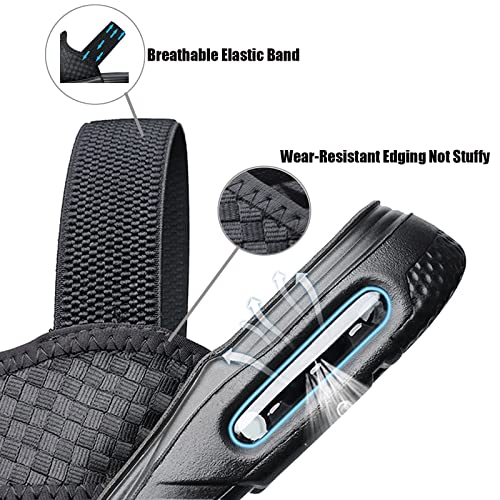 Men's Woven Soft-Soled Sandals, Summer Outdoor Open-Toed Non-Slip Casual Height-Increasing Sports Beach Sandals2