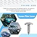 PRIME AVE Stainless Steel License Plate Screws for License Plates, Frames, Covers - Front/Rear RustProof Car Tag Screws- Licence Plate Screw Set Compatible with Subaru (Pack of 8)