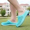 ReverseClock Women Garden Clogs Shoes Unisex Mesh Breathable Slippers Lightweight Summer Beach Sandals Walking Shoes (Cyan-1,5,Female,Women,Medium) #5