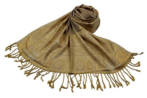 Étole viscose motif cachemire ajouré SHANKARA N6 au tissage bicolore haut de gamme