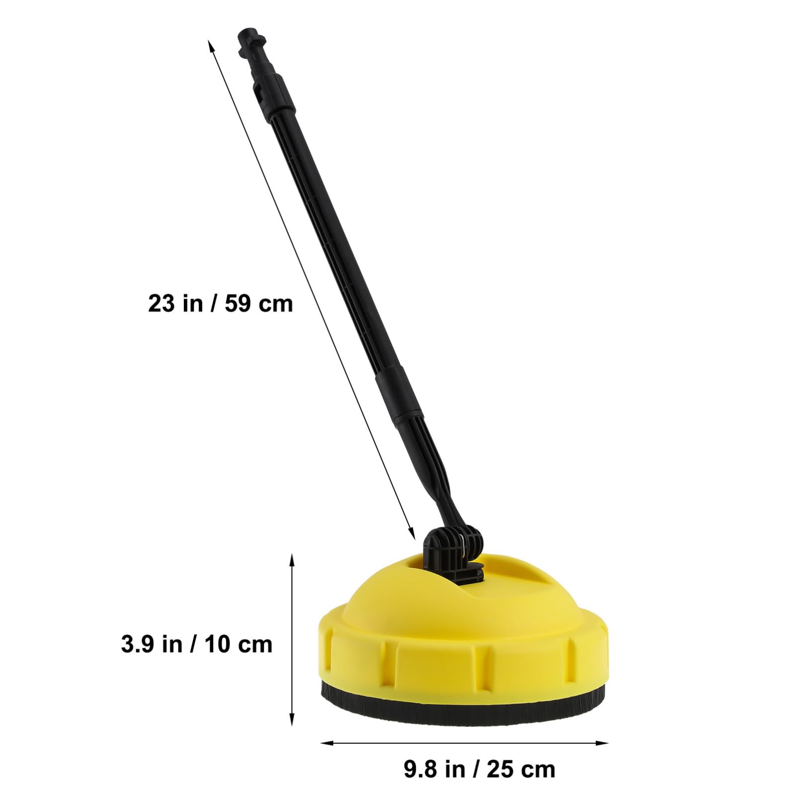 YARNOW Nettoyeur Haute Pression à Manche Long pour Surfaces Verticales avec Bus Rotative Brosse Légère Plastique pour Nettoyage Voiture Terrasse Et Extérieur