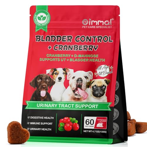 Urinary Tract Infection Treatment for Dogs, Cranberry for Dogs UTI Treatment – Dog Probiotics Bladder & Kidney Health Supplement with D-Mannose, Support Maintain Health, Peking Duck Flavor 60 Chews