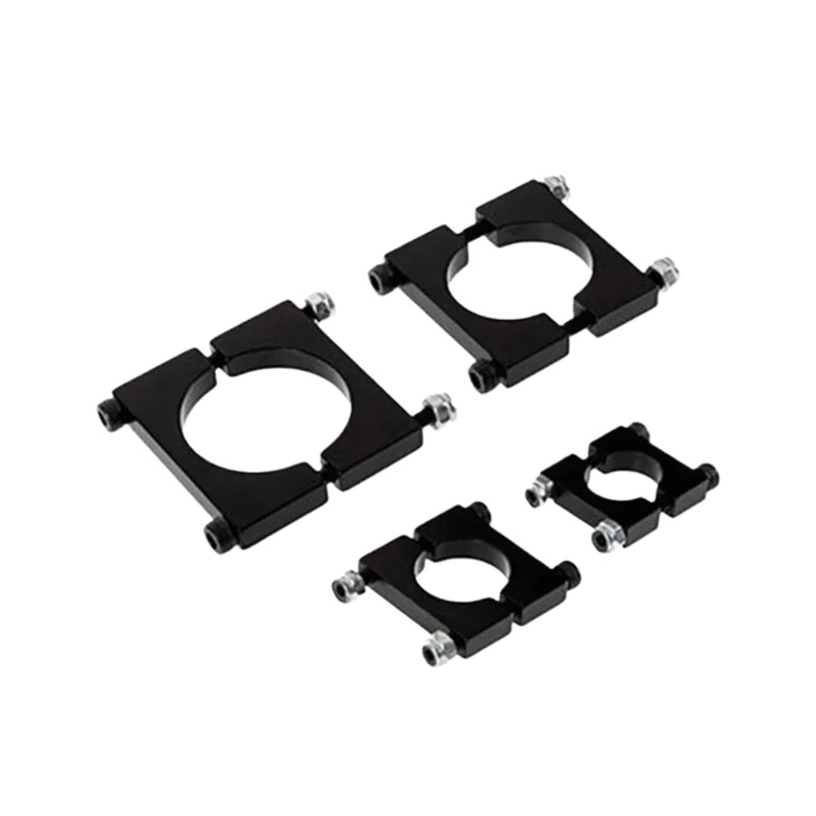 4 zestawy klipsa adaptera obejmy rurowej ze stopu aluminium | Obejmy rurowe z włókna węglowego o średnicy 8–40 mm do materiałów DIY do obróbki metali(8mm 4sets)