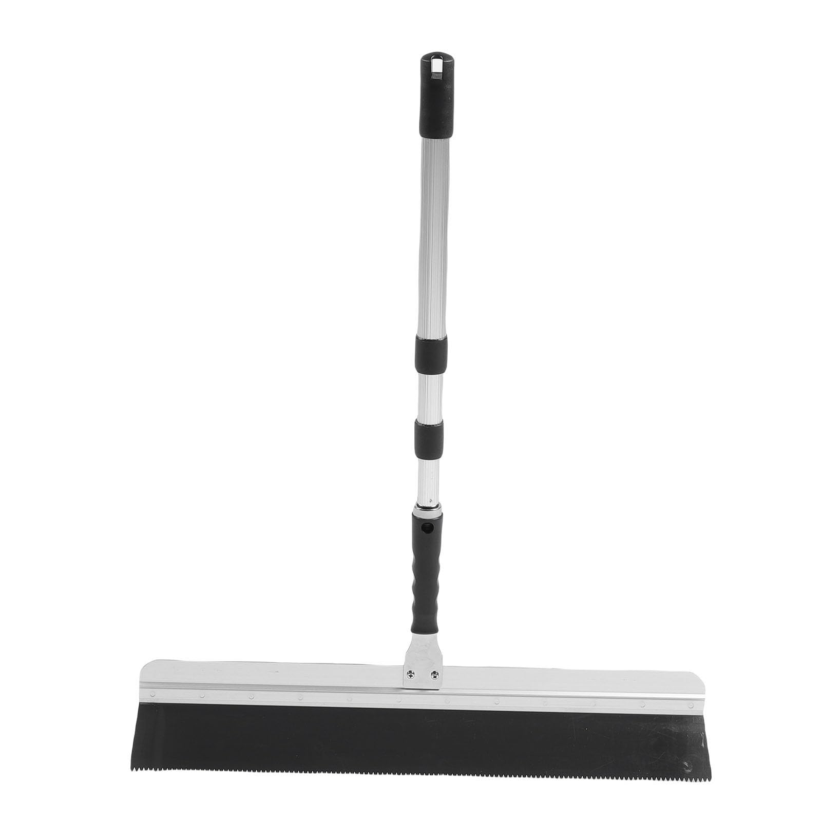 Herramienta de nivelación de piso de cemento, escobilla de goma autonivelante, tipo doblado de 24 pulgadas con 3 estantes, varilla telescópica ajustable para nivelación de piso de