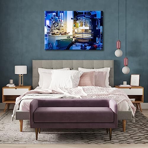 Image of TUMOVO Home Decor Clinical Laboratory Poster Canvas Paintings Wall Art 1 Pieces Laboratory Research Concept Bedroom Decor Wall Art Medical Canvas Wall Art Framed Ready to Hang, 24 inch Wx36 H