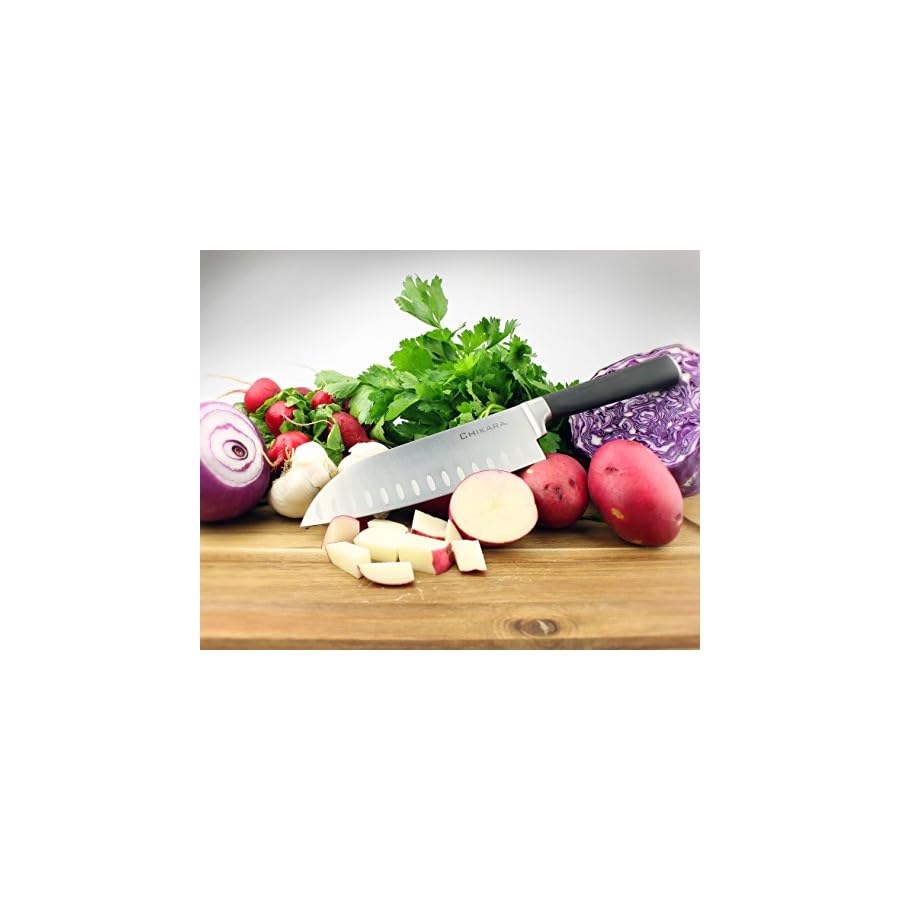 Ginsu-Chikara-Series-Fully-Forged-8-Piece-Japanese-Steel-Knife-Set--Cutlery-Set-with-420J-Stainless-Steel-Kitchen-Knives--Toffee-Finish-Block-07138DS Ginsu Chikara Series Forged 8-Piece Japanese Knife Set - Premium Cutlery Set with 420J Stainless Steel Kitchen Knives and Toffee Bamboo Block