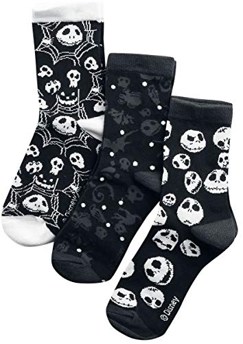 The Nightmare Before Christmas Pesadilla Antes De Navidad Skulls And Cobwebs Mujer Calcetines multicolor EU 35-38
