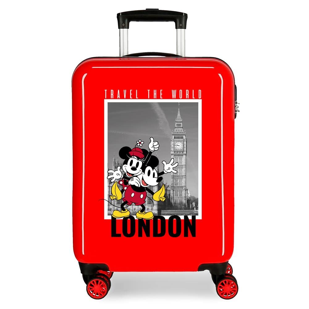 Disney Mickey & Minnie Trip To… Zestaw walizek, jeden rozmiar, Czerwony Londyn, Talla única, Walizka kabinowa