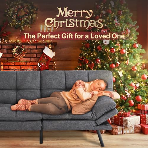 image for MUUEGM Futon Sofa Bed Convertible Futon Memory Foam Futon Couch Bed Mo
