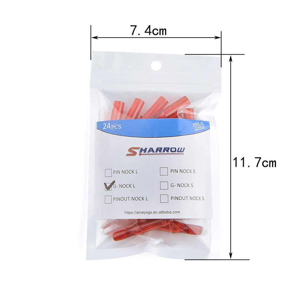 SHARROW Tir à l'arc Queue de Flèche Insérer Encoche de la Flèche pour Les flèches pour ID 6.2mm Arbre de Flèche, Flèche Encoche en Plastique pour La Chasse de Tir