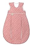  Odenwälder Schlafsack Baby-Schlafsack Prima Klima Jersey White Leaves, Leichter Kinderschlafsack (70 cm, Cranberry)