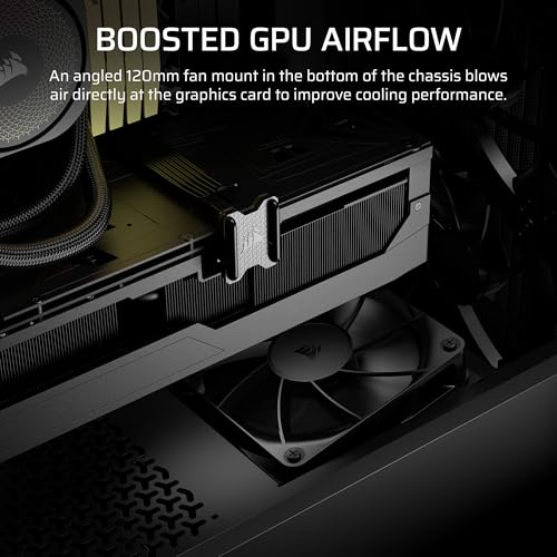 Image of CORSAIR 3200D RS Mid-Tower PC Case - 3X RS120 PWM Fans Included, GPU Anti-sag Stabilization Arm, ASUS BTF, MSI Project Zero, Gigabyte Project Stealth - Black
