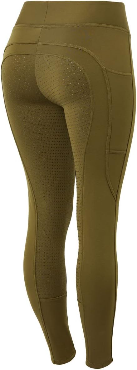HORZE Active Women's Winter Fleece-Lined Silicone Full Seat Horse Riding Tights