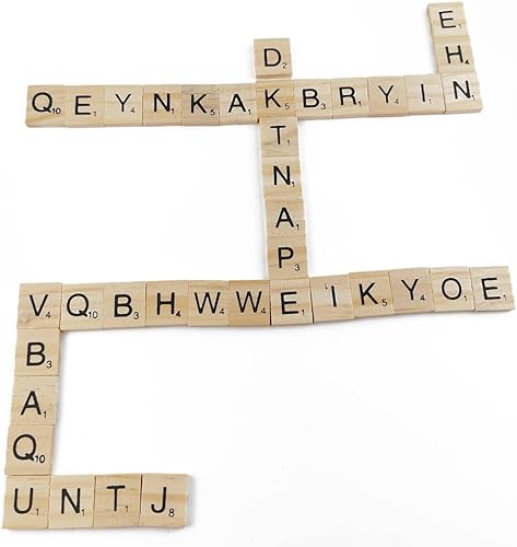 Miniatura 4 de TIHOOD 1000 letras de Scrabble para manualidades, azulejos de madera de Scrabble, decoración de regalo de madera de bricolaje, hacer posavasos del