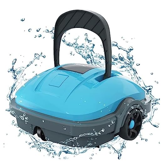 WYBOT Cordless Robotic Pool Cleaner, Automatic Pool Vacuum, Powerful Suction, IPX8 Waterproof, Dual-Motor, 180μm Fine Filter for Above/In Ground Flat Pool Up to 525 Sq.Ft -Osprey200 (Blue)