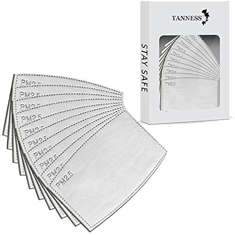 Tanness 10x Mask Filter Replacement, Protective Filter, PM2.5 Protective Filter 5 Layers Replaceable Anti Haze Filters for Mouth Masks Cover