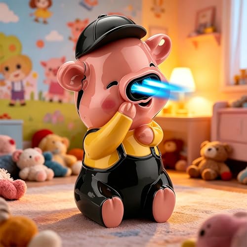 Encendedor doble llama de soplete cerdito recargable miniatura 4