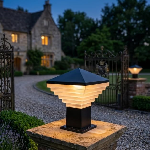 Modern Plastic Pillar Light - Weather Resistant Outdoor Gate Lamp for Boundary Walls & Gardens [Pack of 1] (Bulb NOT Included)-image-14