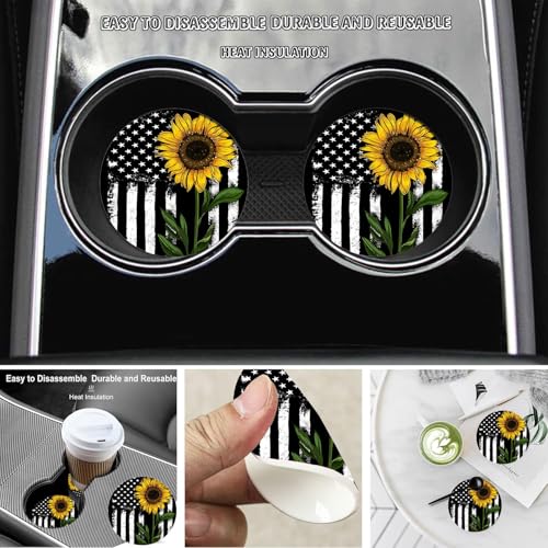 Portavasos para auto juego 2 piezas 2.75 pulg miniatura 3